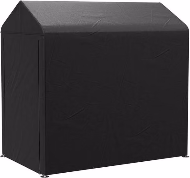 NESTLUNE Black Garden Equipment Shelter Cover for Tents, Bikes and Firewood, W/D: 100 x 100 cm