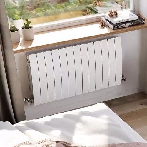 Terma Aluminium Radiator in Matt White, W: 104.0 cm, H: 59.0 cm