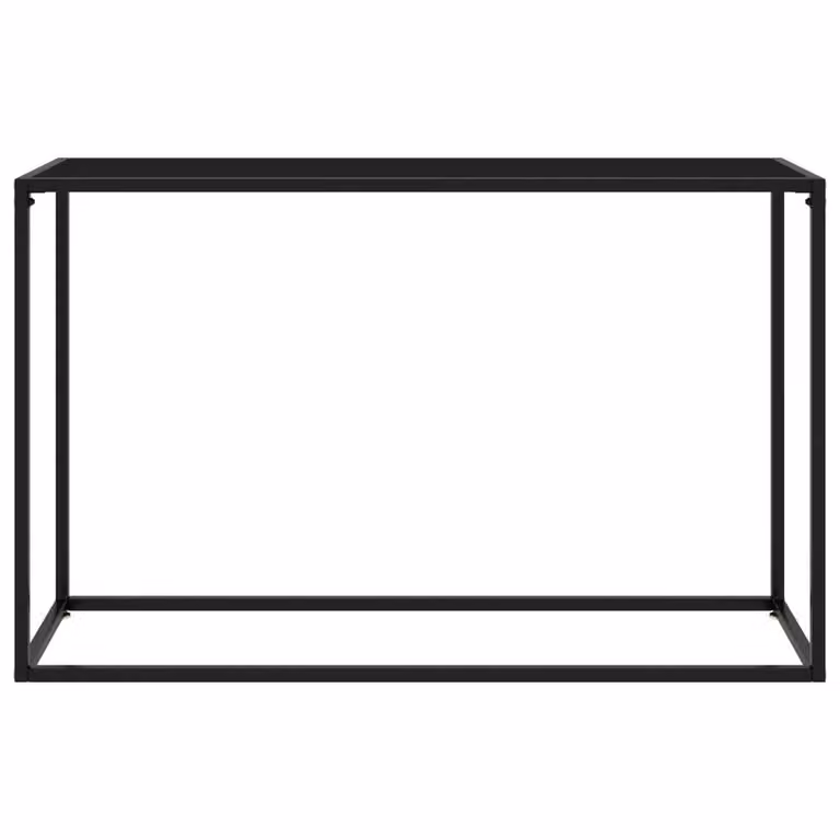 Berkfield Home Modern Black Console Table with Tempered Glass, W/D/H: 120 x 35 x 75 cm