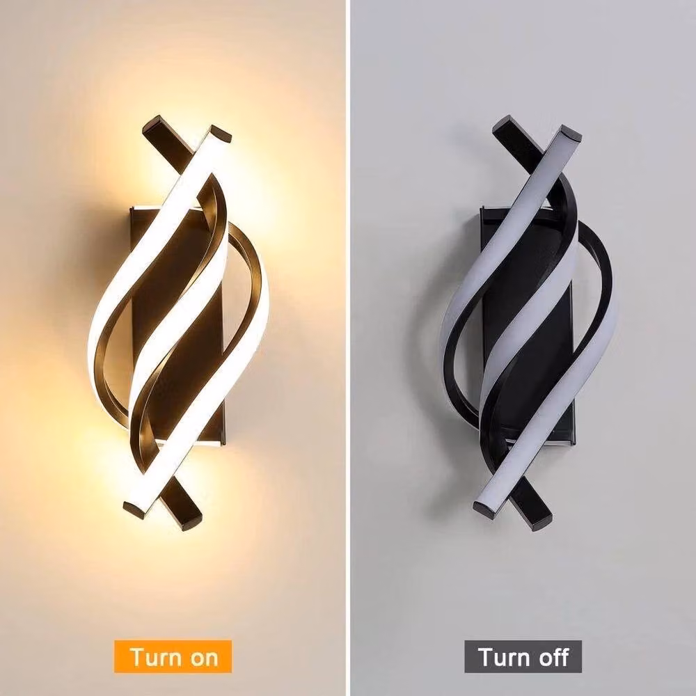 EONLION Modern LED Up and Down Wall Light in Black – 4