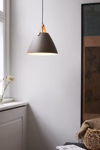 Nordlux Strap Modern Metal Indoor Pendant Light in Brown and Black with E27 Socket – 2