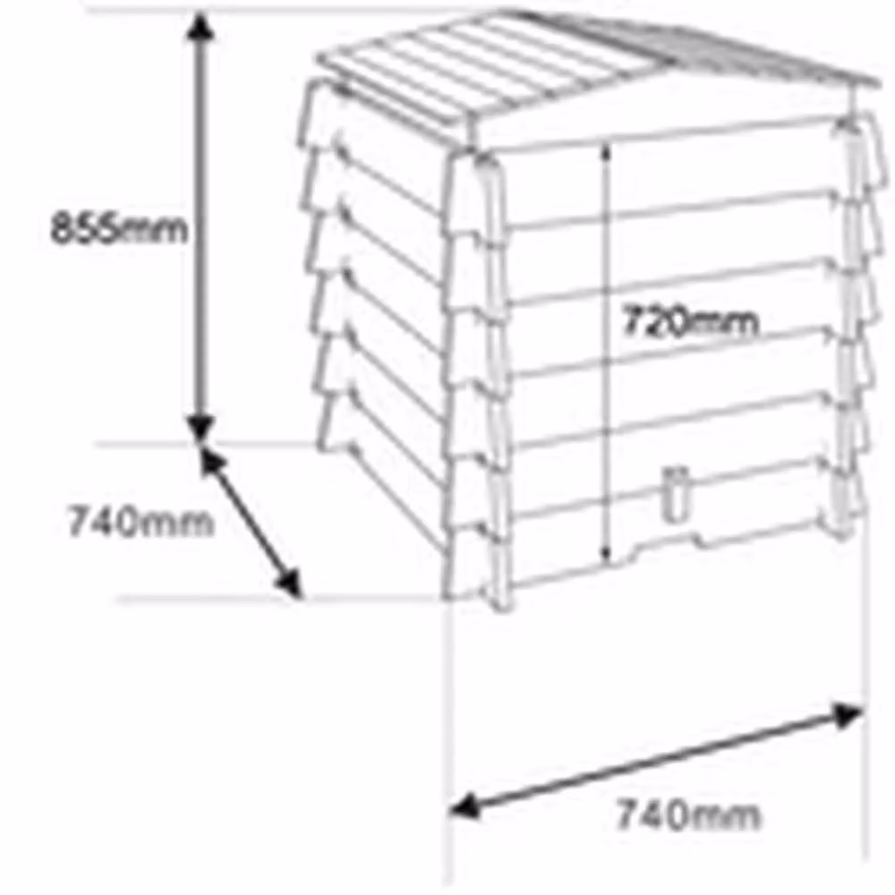 EONLION 328L Wooden Beehive Compost Bin with Flip Lid in Brown – 2