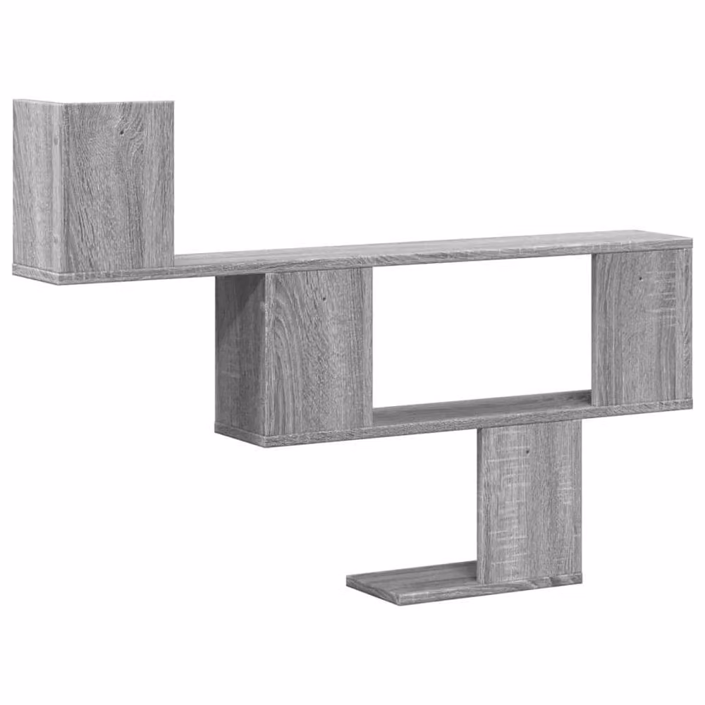 Berkfield Home Wall Mounted Shelf in Grey Sonoma, W/D/H: 100 x 15 x 70 cm – 2