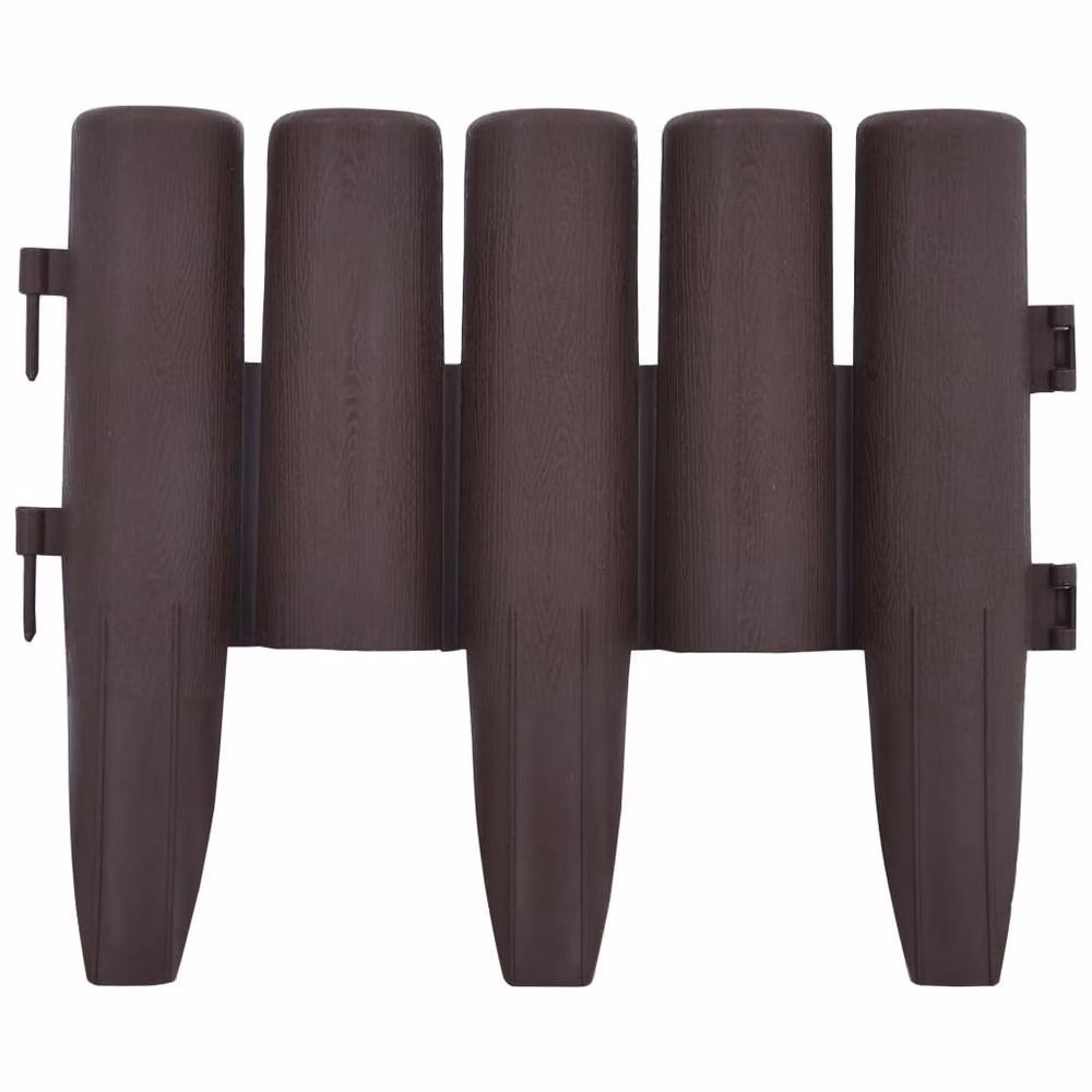 Berkfield Home Brown Plastic Lawn Edging, 36 Pieces, 10 m – 3