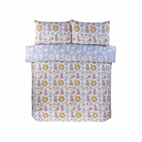 Rapport Home Floral Microfibre Reversible Duvet Cover and Pillowcase Set, Multicoloured, W/D/H: 180 x 200 cm and 50 x 75 cm – 2
