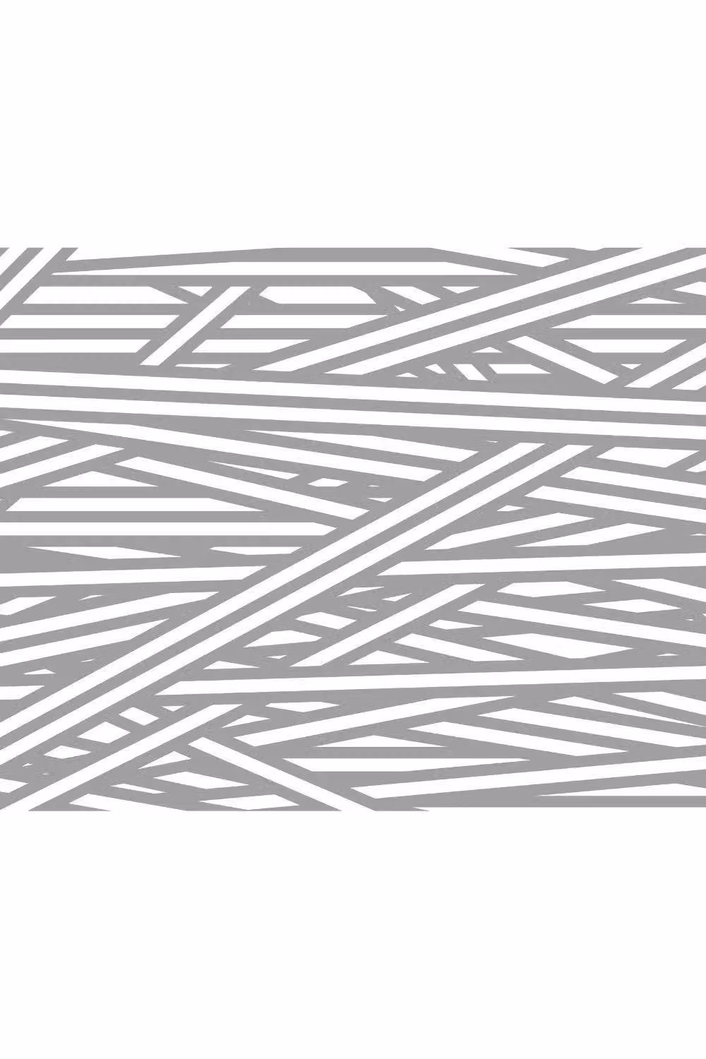 Origin Murals Striped Criss Cross Pattern Wall Mural in Grey, W: 300 cm, H: 240 cm – 2