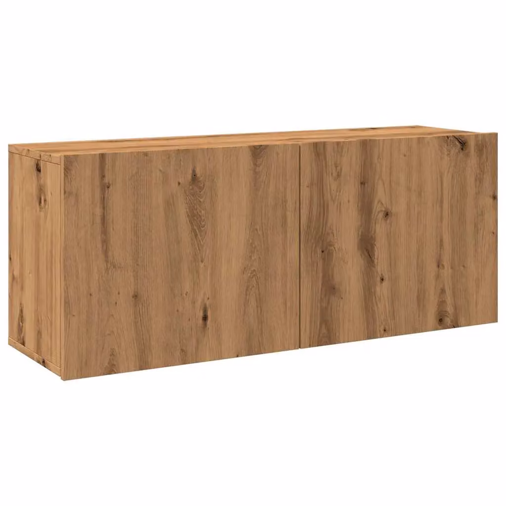 Berkfield Home Artisan Oak Wall-mounted TV Cabinet, Brown, W: 100 cm, D: 30 cm, H: 41 cm – 2