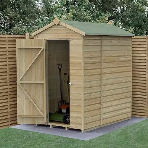 Forest Garden Brown Apex Wooden Shed with Pressure Treated Shiplap and Gable Roof – 2