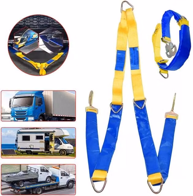 SPETLEK 1.3m Twin-Leg Vehicle Winch Recovery Strap in Blue with 2000kg Lashing Capacity
