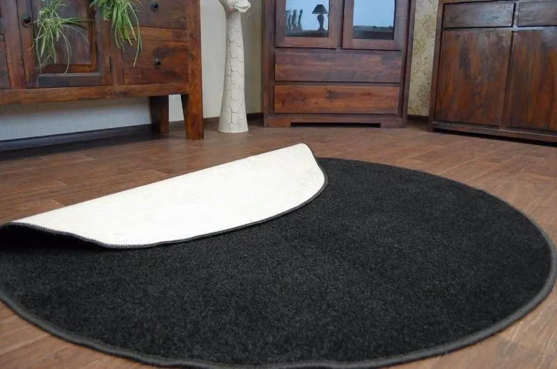 RugsX Circle Trendy Round Rug in Black, Diameter: 200 cm – 3