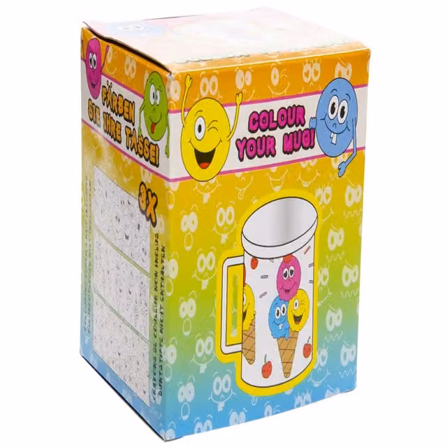 LG-Imports Emotion Faces Theme Colour Your Own Mug - White