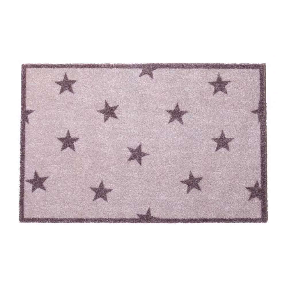 Artsy Mats Brown Star Pattern Washable Non-Slip Indoor Doormat, W: 40 cm, D: 60 cm – 2