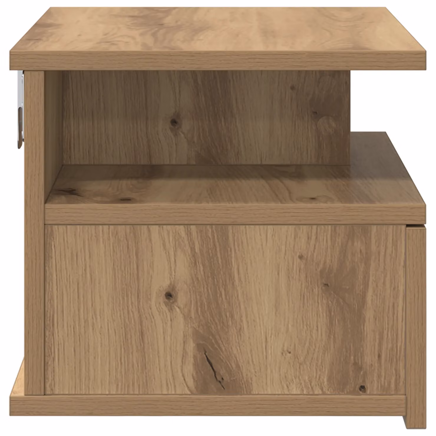 Berkfield Home Artisan Oak Floating Nightstand in Beige, W: 40 cm, D: 31 cm, H: 27 cm – 4