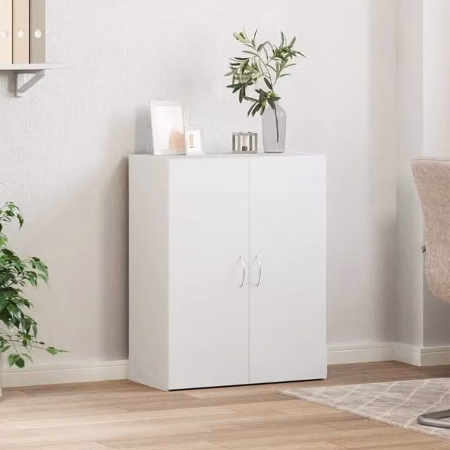 Berkfield Home Durable White Engineered Wood File Cabinet W/D/H: 60 x 32 x 77.5 cm – 1