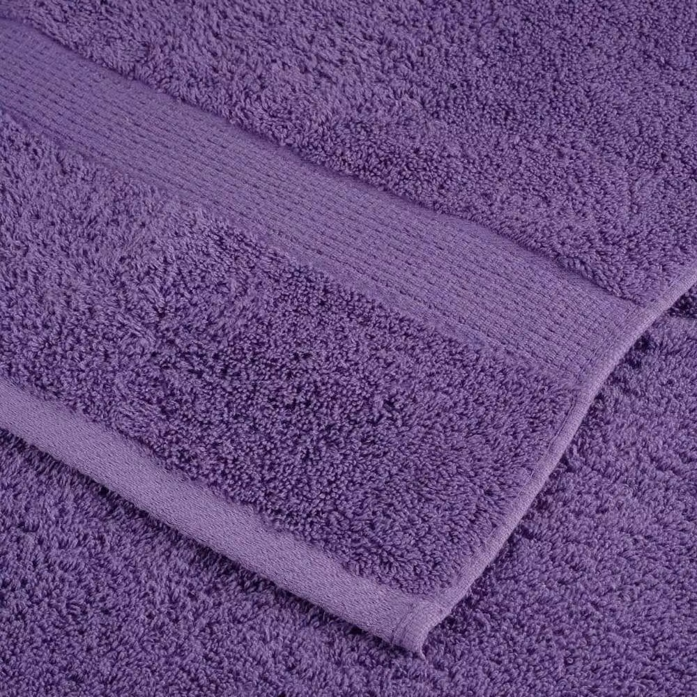 Berkfield Home SOLUND 8 Piece Premium Cotton Terry Towel Set in Purple, 600 gsm – 4
