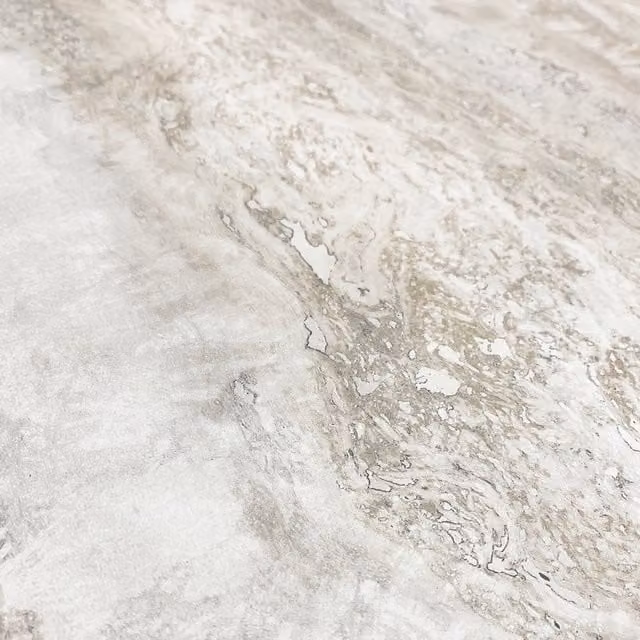 Muriva Eterna Marble Abstract Wall Art in Taupe and Yellow