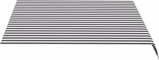 Berkfield Home Replacement Awning Fabric in Black, Anthracite and White, Polyester, W: 3 m, D: 2.5 m – 1
