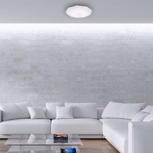 Milagro Hexagon LED Ceiling Lamp, White, 16W