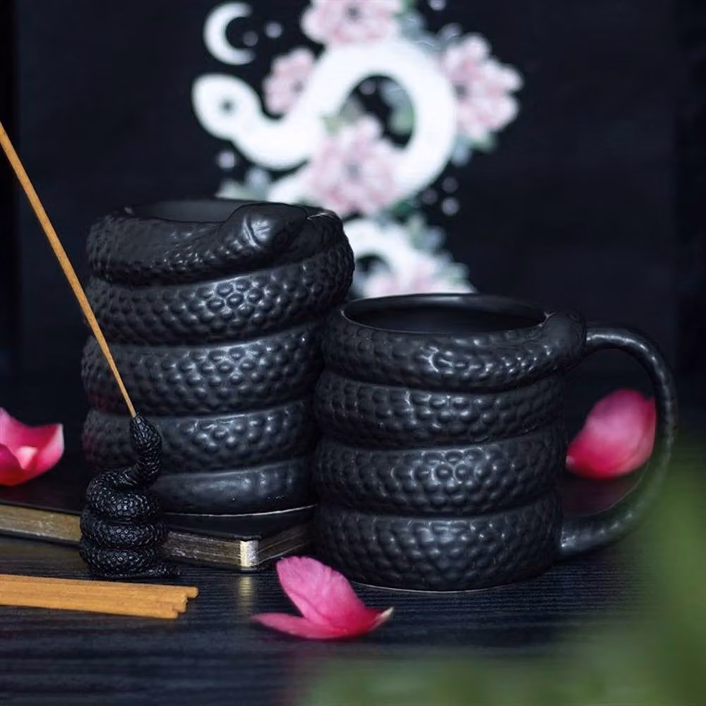 Uniqueful Black Snake Ceramic Mug, 550 ml – 2