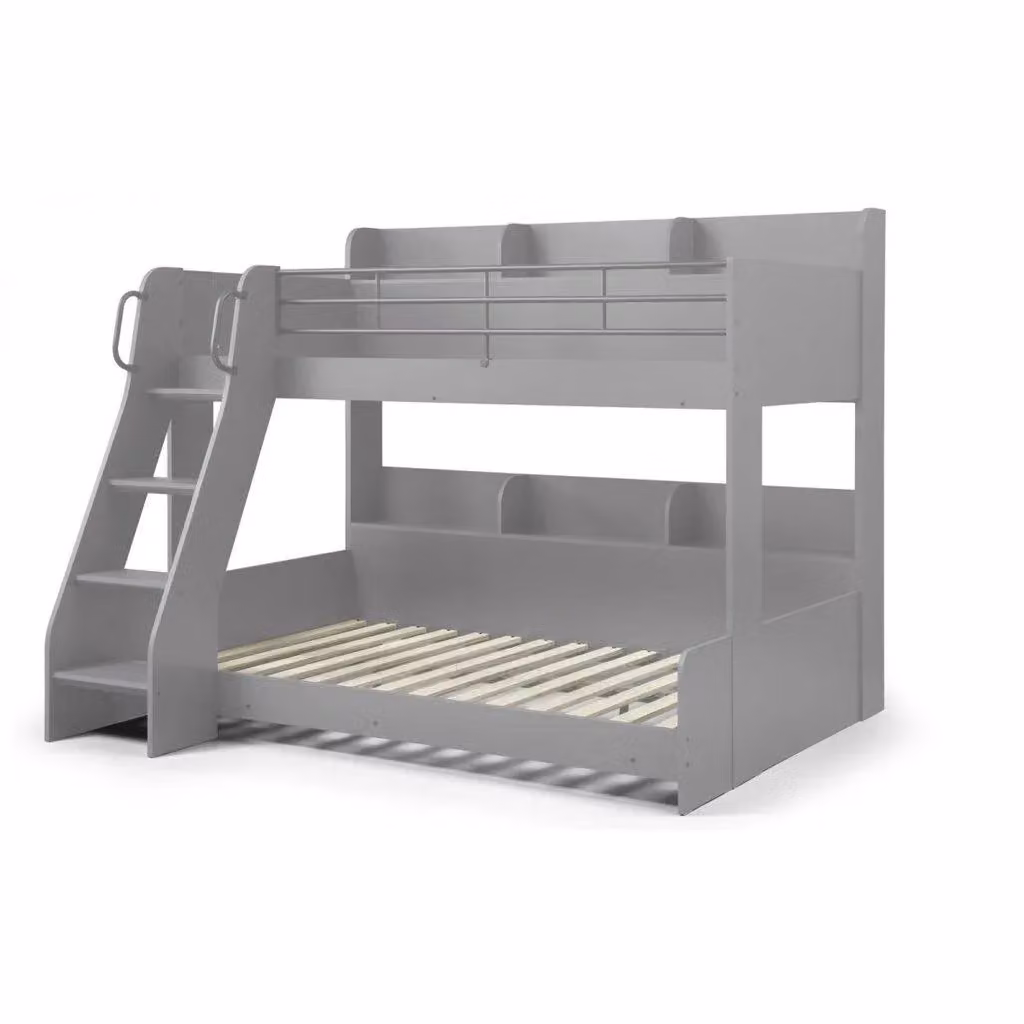 Ashfield Modern Light Grey Triple Sleeper Bunk Bed in Solid Pine Wood, W/D/H: 159 x 90 x 190 cm – 2
