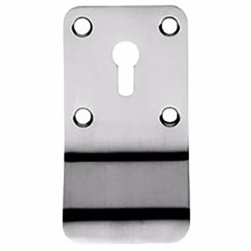 Loops Satin Stainless Steel External Door Handle and Profile Cylinder Latch Pull in Silver