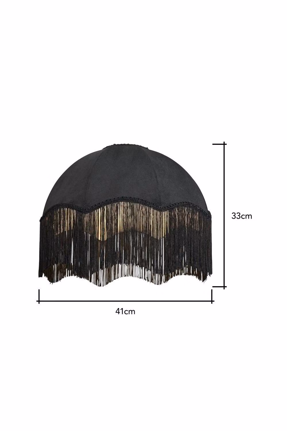 BHS Lighting Fran Jacquard Easy Fit Dome Light Shade in Black Fabric – 4