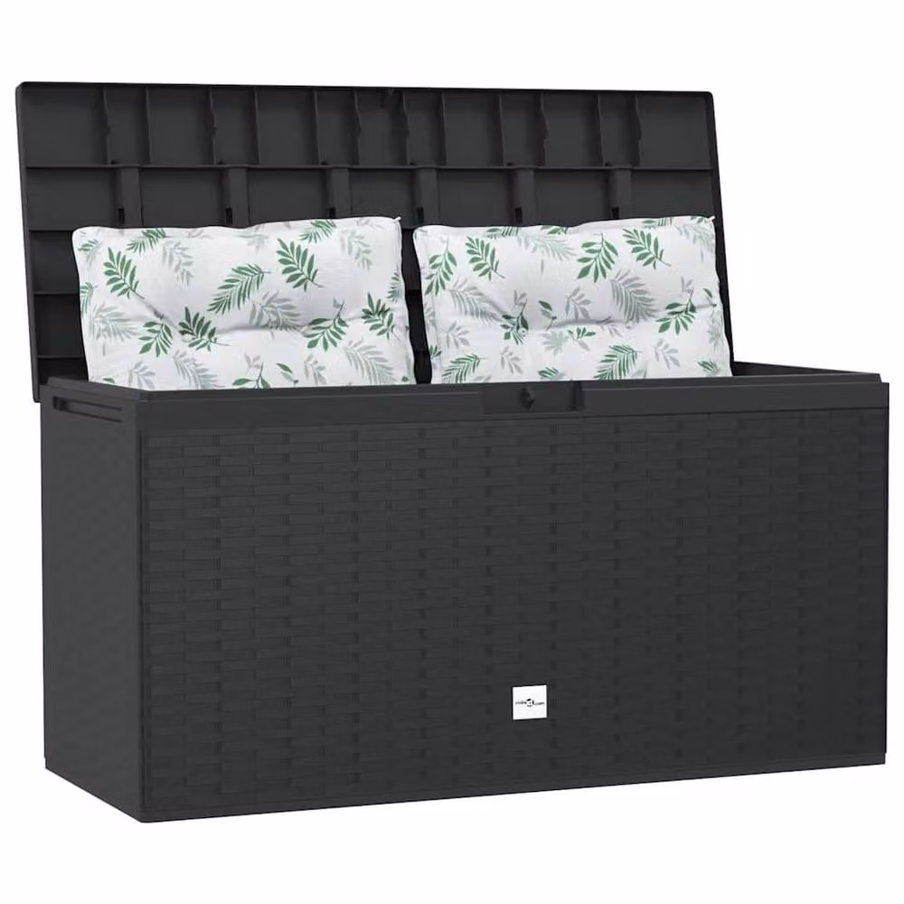 Berkfield Home Garden Storage Box in Anthracite and Black, W/D/H: 114 x 47 x 60 cm – 3