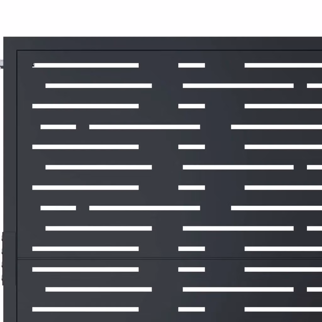 Berkfield Home Anthracite Steel Garden Gate with Square Design, W: 105 cm, H: 155 cm – 4