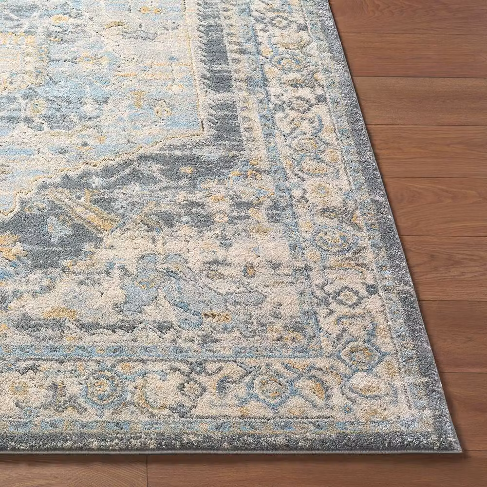 Livabliss Avellino Vintage Boho High Pile Living Room Rug in Beige, Grey and Blue, W: 160 cm, D: 215 cm – 3