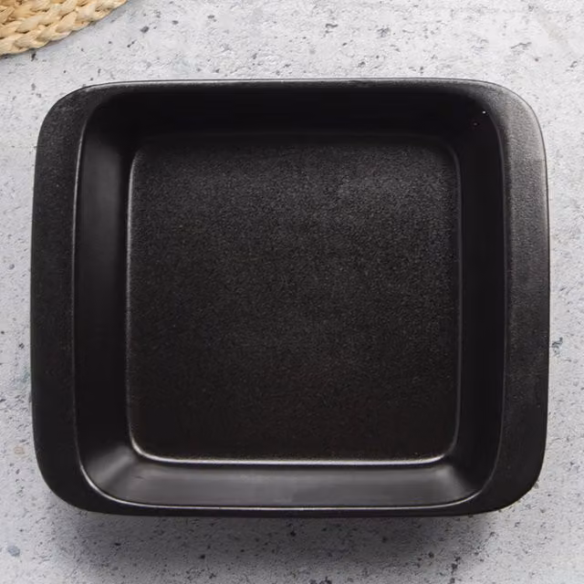 Maxwell Williams Black Square Stoneware Baking Tray with Handles, 29 cm
