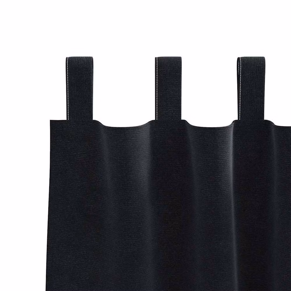 Berkfield Home Traditional Blackout Curtains, 2 Pack, Black Velvet with Hanging Loops – 4