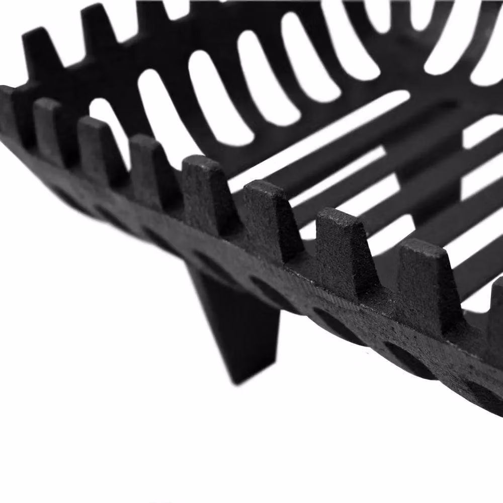 Home Discount Fire Vida Cast Iron Log Basket in Black, W/D/H: 46 x 19 x 32 cm – 2