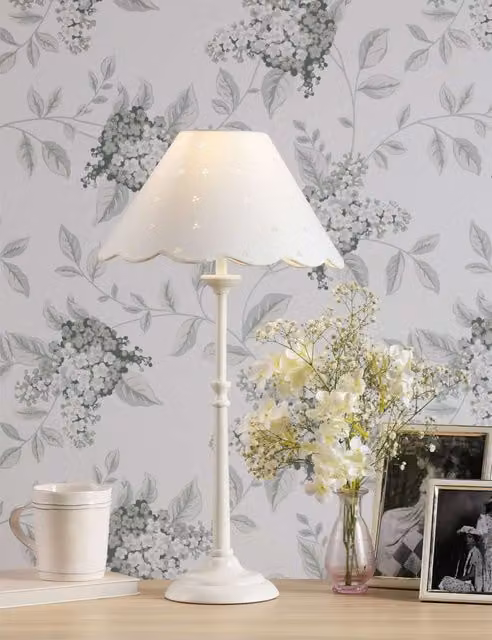 Laura Ashley Cordwell Classic Table Lamp in White