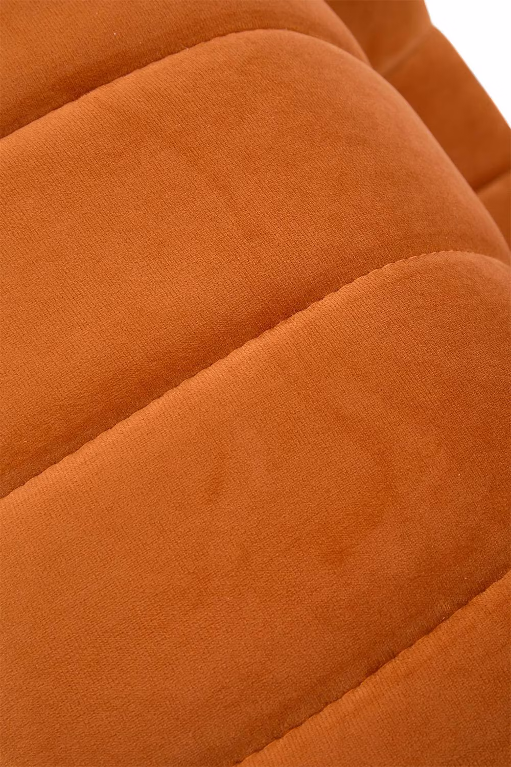 Living and Home Orange Velvet Upholstered 360 Swivel Tub Accent Armchair – 4