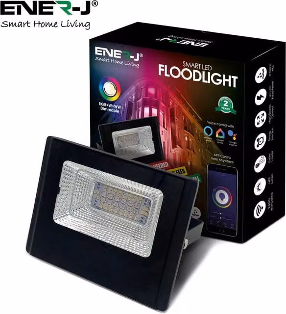 Novostella 16W RGBW WiFi LED Flood Light with App and Voice Control, White