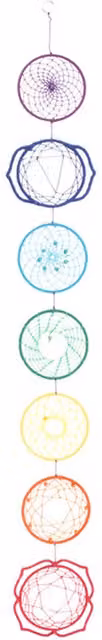 KDMK Multicolour Boho Mandala Chakra Wall Hanging Textile Dreamcatcher