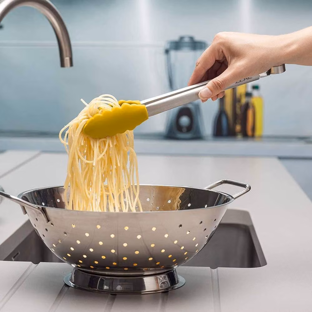 Zeal Silicone and Stainless Steel Cooking Tongs, Yellow, 25 cm – 3