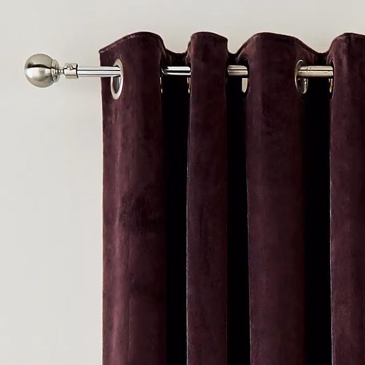 Helena Springfield Escala Velvet Eyelet Curtains in Red and Purple, Width: 167 cm, Drop: 228 cm – 2