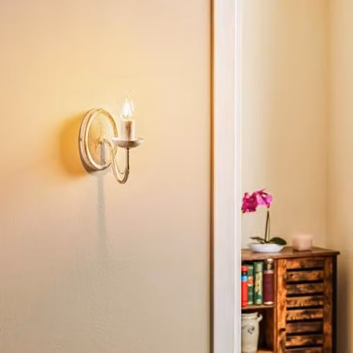 Helam Malbo Candle Wall Lamp in White and Gold – 2