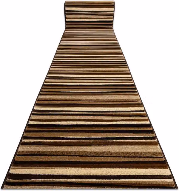 RugsX Royal 5374 Striped Runner in Beige, W: 70 cm, L: 100 cm – 1