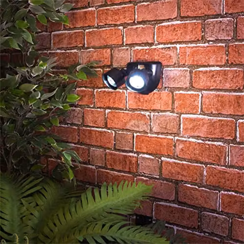 St. Helens Home & Garden Black 10 LED Twin Head Battery Operated Motion Sensor Security Floodlight with Dusk Sensor – 2