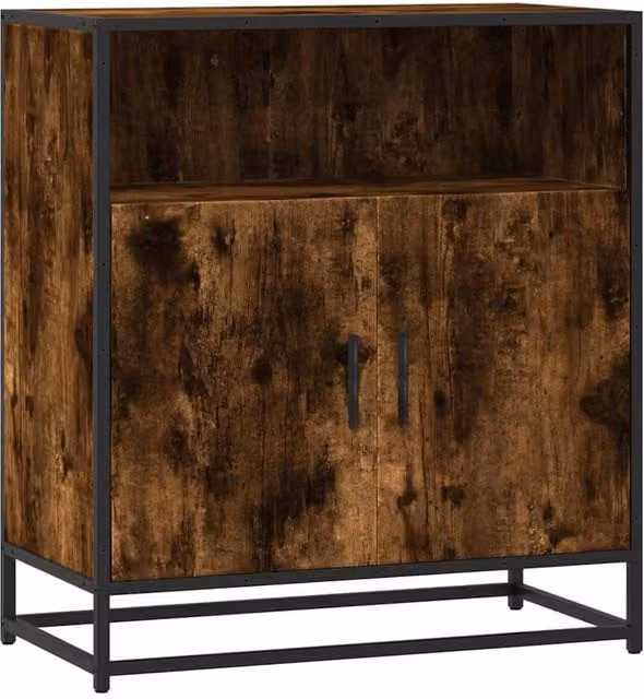 Berkfield Home Smoked Oak Sideboard in Brown, W: 68 cm, D: 35 cm, H: 76 cm – 1