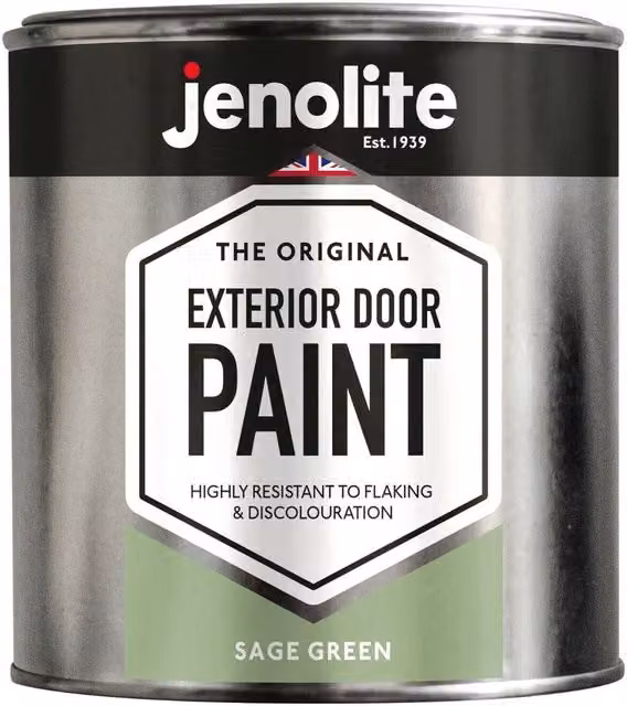 Jenolite Weatherproof Opaque Exterior Door Paint, Green, 1 l