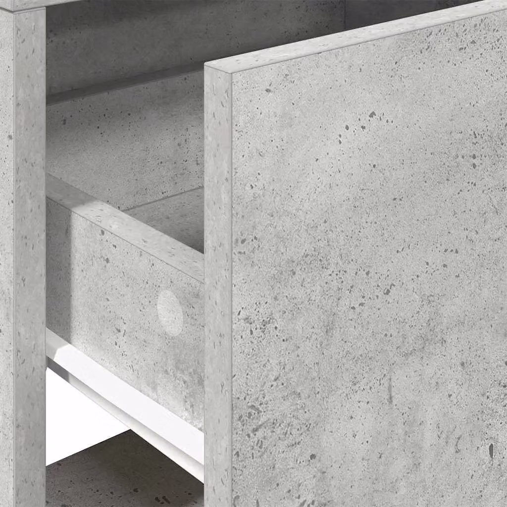Berkfield Home Bedside Cabinets with Drawer, 2 Pack, Concrete Grey, W: 51 cm, D: 31 cm, H: 47 cm – 2