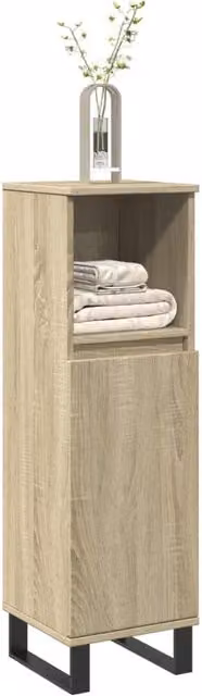 Berkfield Home Sonoma Oak Bathroom Cabinet, Brown, W/D/H: 30 x 30 x 100 cm – 1