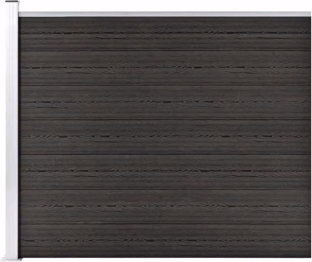 Berkfield Home Grey WPC Fence Panel, H 175 cm x W 146 cm