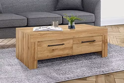 Birlea Compton Oak 4 Drawer Coffee Table, Brown, W: 120 cm, D: 60 cm, H: 42.2 cm – 2