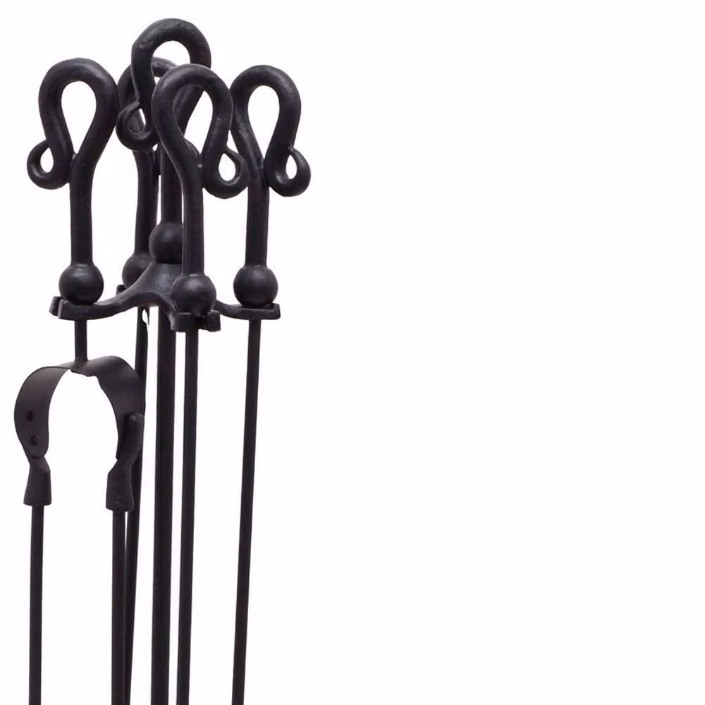 Hill Interiors Crook Top Companion Set in Black, W/D/H: 66.0 x 18.0 x 18.0 cm – 2