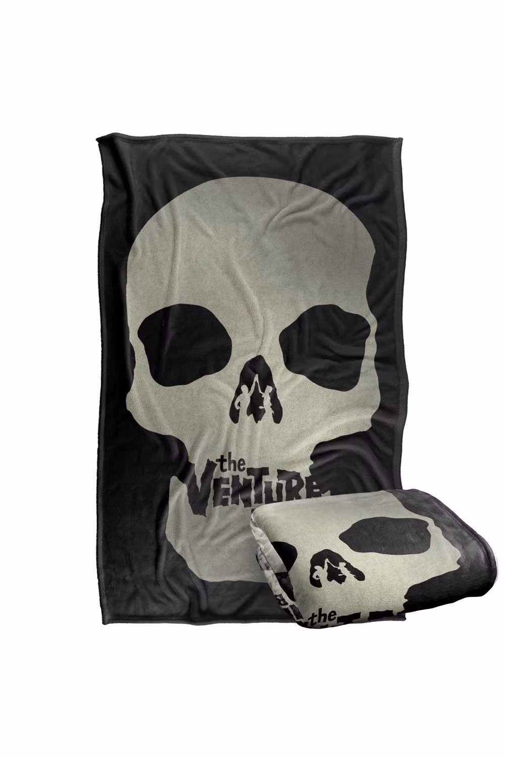 Cartoon Network The Venture Bros Skull Logo Super Soft Silky Touch Polyester Throw Blanket in Black and Multicolour, Large – 2