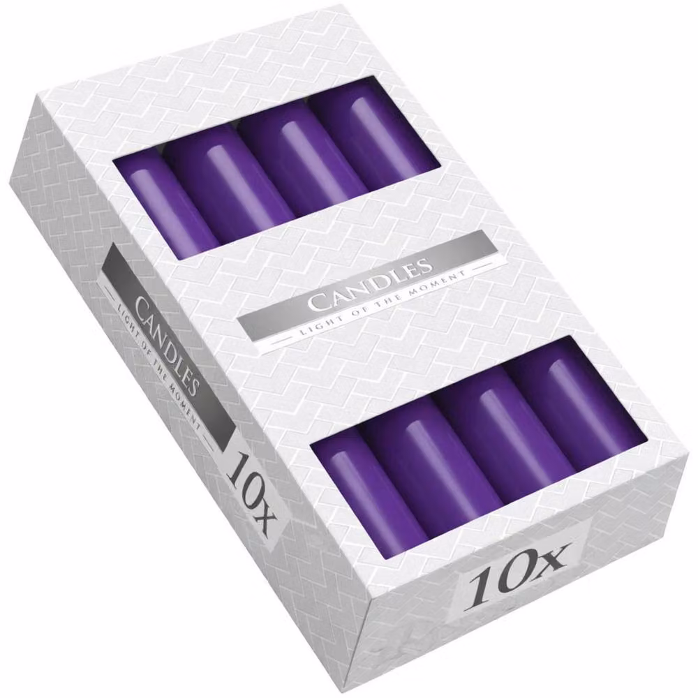 KDMD Lavender Taper Candle in Purple – 3